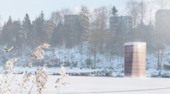 TGS Architekten Wettbewerb Ruderzentrum Rotsee Zielturm Winter