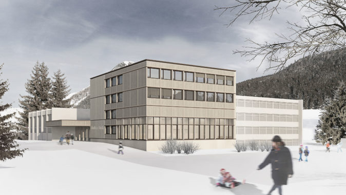 TGS Architekten Studienauftrag Schulhaus Buenda Davos